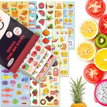 HORIECHALY Scratch and Sniff Stickers for Kid, Smelly Stickers 85 Sheets 17 Scents, Scented Reward Stickers with Cute Pattern and Positive Word, Start Your Scent Sensory Journey Now
