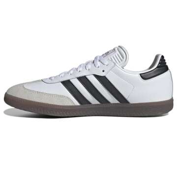 adidas Unisex Samba Indoor Sneaker, White/Black/Vivid Red, 11.5 US Men