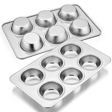 E-far Stainless Steel Muffin Pan Set - Premium Quality Baking