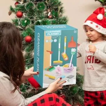deAO Kids 17-Piece Cleaning Set for Imaginative Play