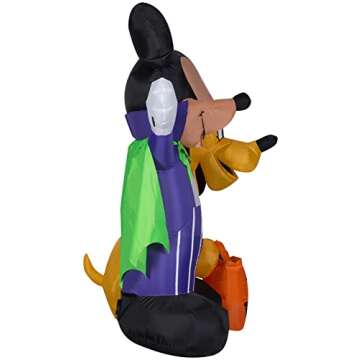 Gemmy Inflatable Vampire Mickey Mouse and Pluto 5ft