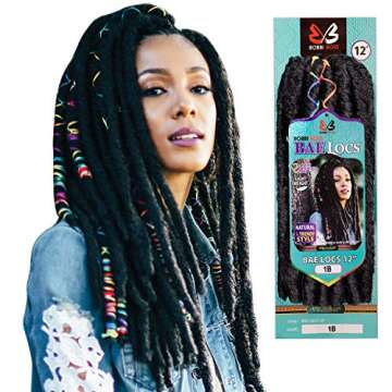 Bobbi Boss Synthetic Hair Crochet Braids Bae Locs 12" (1)