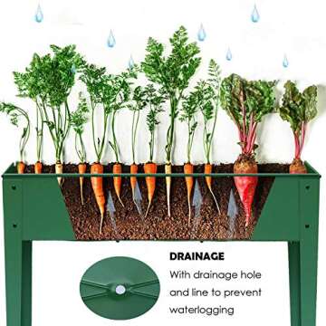 Raised Garden Bed for Vegetables Elevated Planter Box with Legs Outdoor Patio Flower Herb Container Gardening