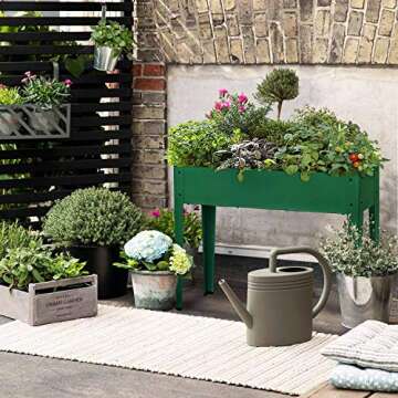 Raised Garden Bed for Vegetables Elevated Planter Box with Legs Outdoor Patio Flower Herb Container Gardening