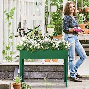 Raised Garden Bed for Vegetables Elevated Planter Box with Legs Outdoor Patio Flower Herb Container Gardening