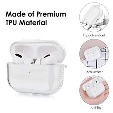 KOREDA AirPods Pro Protective Cover - Soft & Clear Case