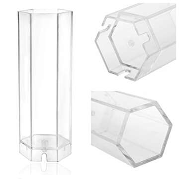 MILIVIXAY Hexagon Pillar Candle Mold-Width:2.28 inch,Height:6.10 inch-Durable PC Candle Mold for Making Candles