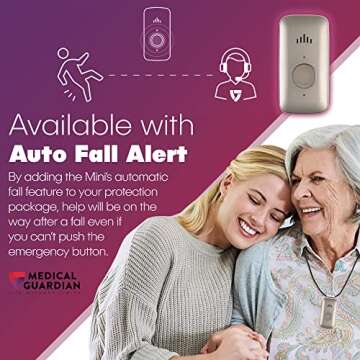 Mini Guardian - 4G Medical Alert System by Medical Guardian - Call to Activate - Assistive Devices for Elderly Monitoring, 24/7 Easy Alert Button (Silver)