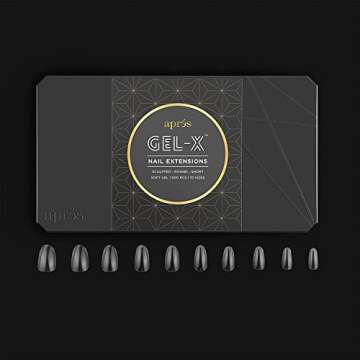 Aprés Gel-X Nail Kit Refills - Box of 500 Nail Tips, Sizes 0-9 (Sculpted Round Short)