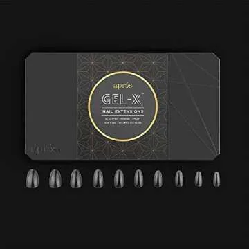 Aprés Gel-X Nail Kit Refills - Box of 500 Nail Tips, Sizes 0-9 (Sculpted Round Short)