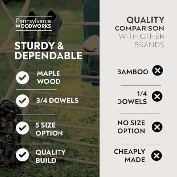 Pennsylvania Woodworks Clothes Drying Rack: Solid Maple Hard Wood Laundry Rack for Sweaters, Blouses...