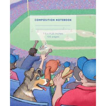 Composition Book for Kids: 100 Page Baseball Themed Cover Composition Book for Kids, Wide Ruled