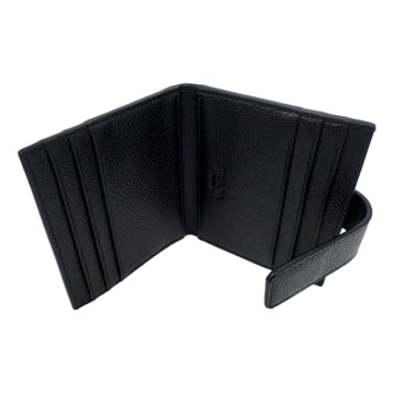 Prada Men's Black Leather Bifold Wallet with Logo