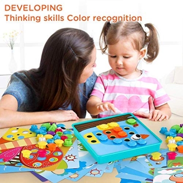 Educational Button Art Toy for Toddlers and Preschoolers