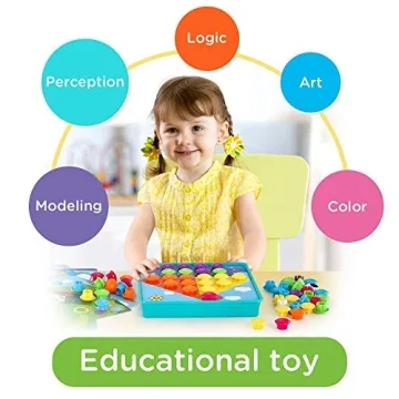 Educational Button Art Toy for Toddlers and Preschoolers