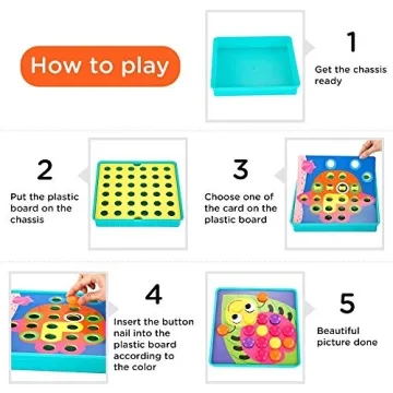 Educational Button Art Toy for Toddlers and Preschoolers