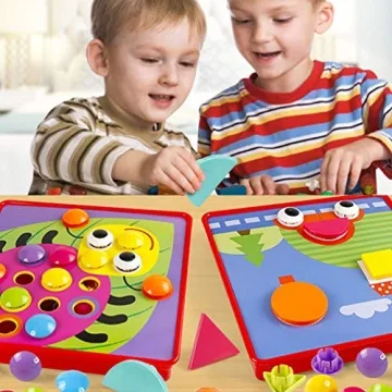 Educational Button Art Toy for Toddlers and Preschoolers