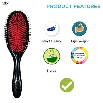 Denman Small Hair Extension Brush for Detangling Natural & Synthetic Hair Extensions & Wigs, D80S