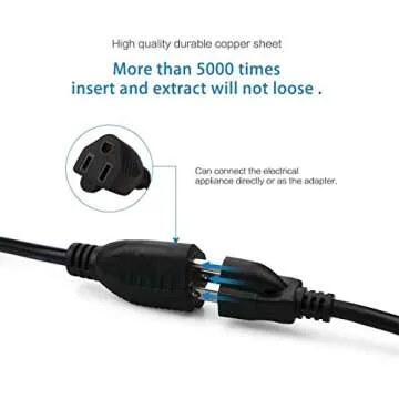 ClearMax Power Extension Cord Set - 18AWG, 10 Count