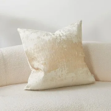 Elegant White and Gold Jacquard Pillow Covers for Any Occasion
