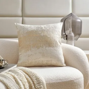 Elegant White and Gold Jacquard Pillow Covers for Any Occasion