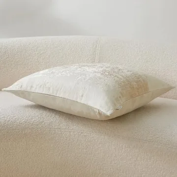 Elegant White and Gold Jacquard Pillow Covers for Any Occasion