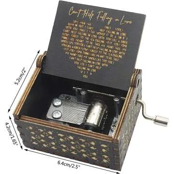 Aokely Vintage Hand Crank Music Box - Wooden Gift