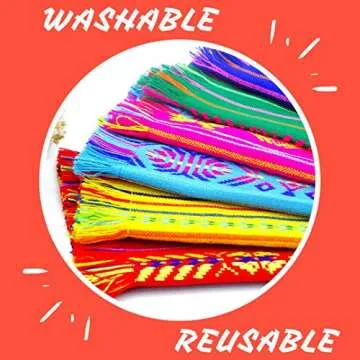 Mexican Fiesta Cloth Napkins - Bulk Set of 6 for Celebrations