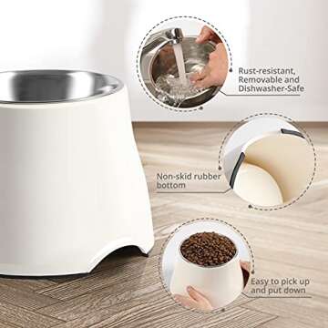 yoken Elevated Dog Bowls - Comfort for Medium & Small Dogs