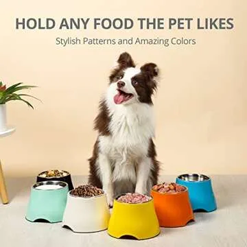 yoken Elevated Dog Bowls - Comfort for Medium & Small Dogs