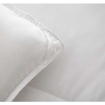 Chezmoi Collection Queen Size 88"x88" White Down Alternative Comforter Duvet Insert - Corner Tabs, Double Stitches, Piped Edges, Siliconized Fiber