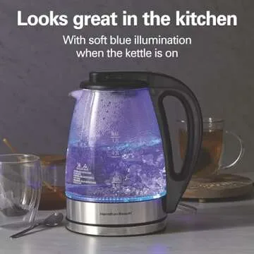 Hamilton Beach 1.7L Electric Kettle for Quick Boiling Water