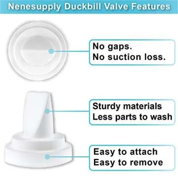 Nenesupply 5 pc Duckbill Valves Compatible with Medela and Spectra Pump Parts Use on Spectra S2 Spectra S1 and Pump in Style Harmony Symphony Replace Spectra Duckbill Valves and Medela Valve