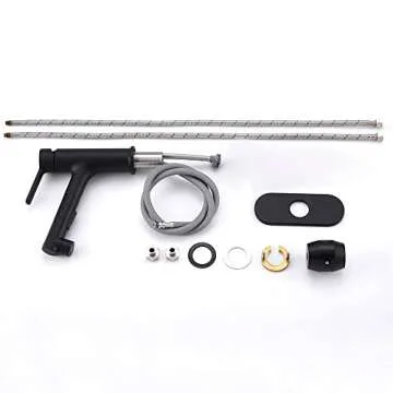 Matte Black Pull Out Sprayer Bathroom Faucet - Modern Design