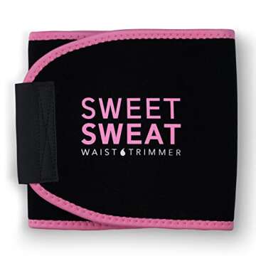 Sports Research Sweet Sweat Coconut Stick + Sweet Sweat Pink Waist Trimmer (Small)…