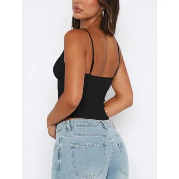 REORIA Women’s Summer Sexy V-Neck Cami Tank Top