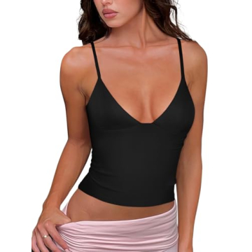 REORIA Women’s Summer Sexy V-Neck Cami Tank Top