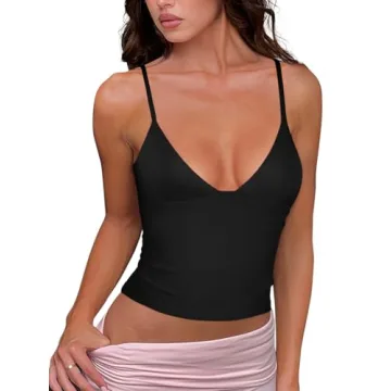 REORIA Women’s Summer Sexy V-Neck Cami Tank Top