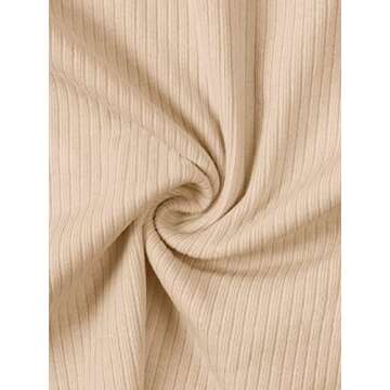 KIKIBERRY Women's Long Sleeve Lounge Set with Short Pockets Off Shoulder Sleepwear Pajamas Sweatsuit PJ Set Apricot Small