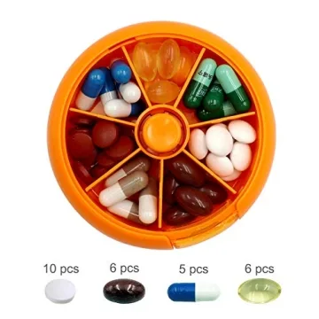 LazyMe Weekly Pill Box 3 Times 7 Compartments Medicine Organizer