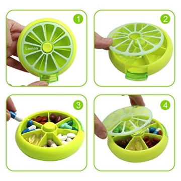 LazyMe Weekly Pill Box 3 Times 7 Compartments Medicine Organizer