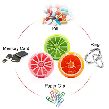 LazyMe Weekly Pill Box 3 Times 7 Compartments Medicine Organizer