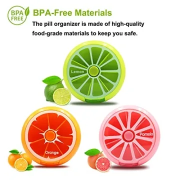 LazyMe Weekly Pill Box 3 Times 7 Compartments Medicine Organizer