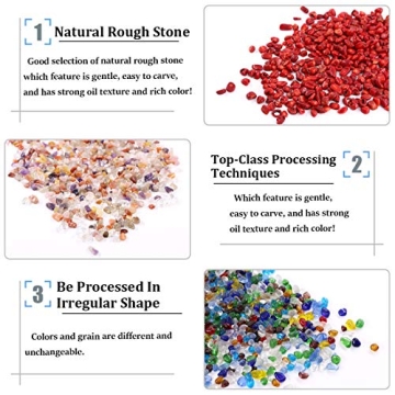 Hilitchi Natural Quartz Stones Vibrant Decorative Gravel 1lb