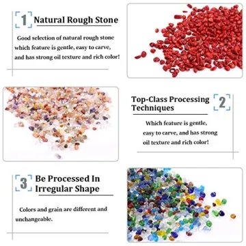 Hilitchi Natural Quartz Stones Vibrant Decorative Gravel 1lb