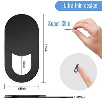 Webcam Cover Slide,[6 Pack] Ultra-Thin Laptop Web Camera Cover Compatible with MacBook,Laptop,PC,Com...