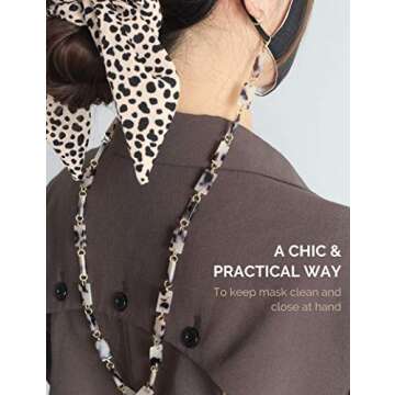 Heesch Tortoise Mask Chain - Stylish Eyeglass Holder Necklace