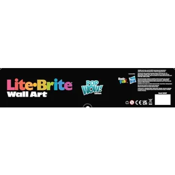 Lite Brite Wall Art POP Wow - 16" x 16" Screen, 6,000 Mini Pegs, 3 HD Designs, Great Gift for Ages 14+, DIY Activity Set for Teens and Adults, Dorm Room Wall Décor, Includes 1 Tablet