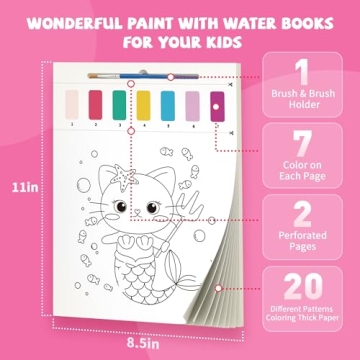 3PCS Mess-Free Watercolor Coloring Set for Kids