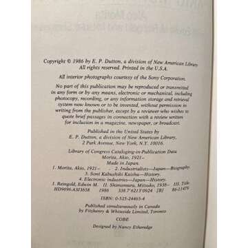 Made in Japan: Akio Morita and Sony